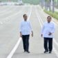 Presiden Jokowi didampingi Menhan Prabowo Subianto meninjau progres pembangunan IKN, Senin (12/08/2024). (Foto: BPMI Setpres/Muchlis Jr)