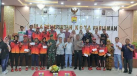 Pelepasan atlet Pariaman menuju PON Aceh-Sumut. (Foto: Diskominfo Pariaman)
