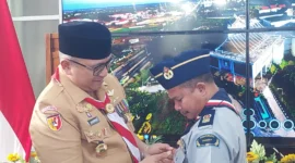 Pj Wali Kota Padang Andree Algamar menerima lawatan Pengakap Perak Tengah Malaysia. (Foto: Diskominfo Padang)