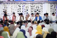 Bupati Tanah Datar Eka Putra menghadiri peringatan Maulid Nabi Muhammad SAW di Indojolito Batusangkar. (Foto: Prokopim Tanah Datar)