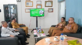 Pj Wali Kota Padang Andree Algamar beraudiensi dengan Kepala BPS Kota Padang Alfianto. (Foto: Prokopim Padang)