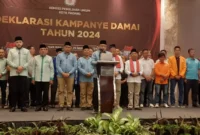 KPU Kota Padang menggelar Deklarasi Kampanye Damai Pilkada Tahun 2024. (Foto: Eko S/Javanusa)