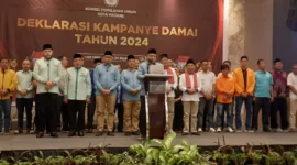KPU Kota Padang menggelar Deklarasi Kampanye Damai Pilkada Tahun 2024. (Foto: Eko S/Javanusa)