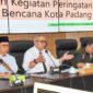 Penjabat (Pj) Wali Kota Padang, Andree Algamar memimpin rapat persiapan HKB Kota Padang di Aula Abu Bakar Jaar, Balai Kota Padang, Aie Pacah. (Foto: Prokopim Padang)