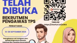 Bawaslu Sumbar membuka pendaftaran untuk Pengawas TPS Pilkada serentak 2024.