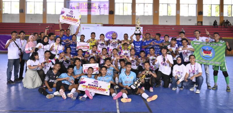 Tim Futsal SMAN 1 Solsel berhasil menjadi juara pertama AXIS Nation Cup (ANC) 2024. (Foto: AXIS)