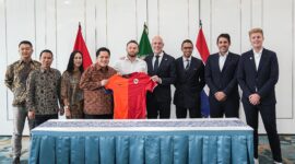 Ketua Umum PSSI Erick Tohir menerima orang perwakilan KNVB di Jakarta. (Foto: PSSI)