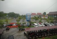 Hujan dengan intensitas sedang hingga lebat mengguyur Kota Padang. (Foto: BPBD Padang)