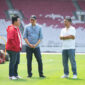 Ketua Umum PSSI Erick Thohir meninjau kesiapan Stadion Utama GBK Senayan. (Foto: PSSI)