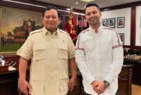 Raffi Ahmad bersama Presiden terpilih Prabowo Subianto. (Foto: Instagram @raffinagita1717)