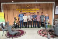 Pejabat (Pj) Sedako Pariaman Yaminu Rizal dan jajaran melakukan konsultasi ke BKN Regional XII Pekanbaru. (Foto: Kominfo Kota Pariaman)