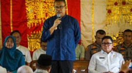Pjs Bupati Tanah Datar Arry Yuswandi saat Kunjungan Kerja dan Rakor bersama jajaran Kecamatan Lintau Buo dan Lintau Buo Utara di aula kantor Camat Lintau Buo. (Foto: Prokopim Setda Tanah Datar)