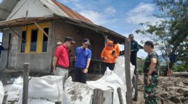 Kondisi abrasi pantai di RT 02 RW 07 Kelurahan Pasia Nan Tigo, Kecamatan Koto Tangah, Rabu (16/10/2024). (Foto: Diskominfo Padang)