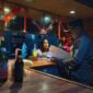 Petugas Satpol PP Padang tengah memeriksa kelengkapan izin sebuah kafe di Padang. (Foto: Humas Satpol PP Padang)