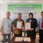Penandatanganan MoU antara BRI BO Padang Panjang dengan Kejari terkait Penanganan Masalah Hukum Bidang Perdata dan Tata Usaha Negara di Menyala Cafe, Rabu (23/10/2024). (Foto: Kominfo Padang Panjang)