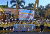 BWSS V Padang bersama Pemko Padang menggelar Apel Siaga Bencana di Lapangan Workshop BWSS V Padang, Selasa (29/10/2024). (Foto: Diskominfo Padang)