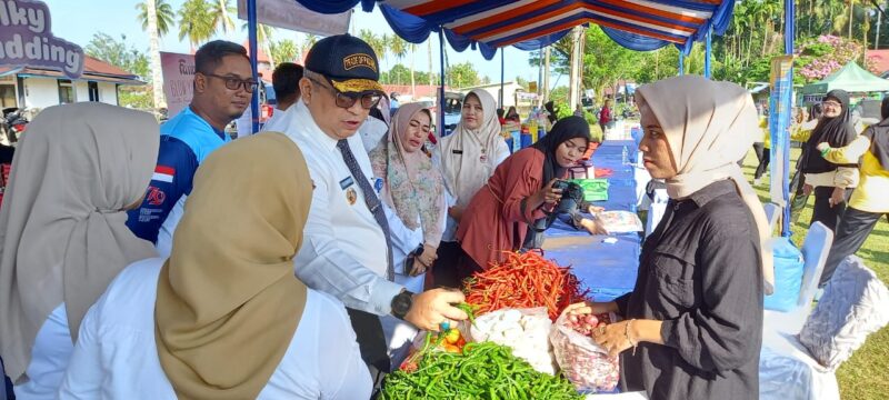 Pj Wali Kota Padang Andree Algamar meninjau GMP di lapangan Surau Gobah RT 001 RW 003 Kelurahan Padang Sarai, Kecamatan Koto Tangah, Rabu (30/10/2024). (Foto: Prokopim Padang)