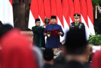 Presiden Prabowo Subianto mengucapkan sumpah jabatan presiden. (Foto: Kris-Biro Pers Sekretariat Presiden)