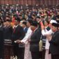 Suasana pelantikan anggota DPR periode 2024-2029 di ruang sidang paripurna, kompleks parlemen, Senayan, Jakarta, Selasa (1/10/2024). (Foto: Screenshot YouTube TVR Parlemen)