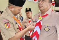 Pj Bupati Kepulauan Mentawai, Fernando Jongguran Simanjuntak dilantik sebagai Ketua Mabicab Gerakan Pramuka Kabupaten Kepulauan Mentawai. (Foto: Prokopim Kepulauan Mentawai)
