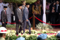 Presiden Joko Widodo (Jokowi) memimpin upacara Peringatan Hari Kesaktian Pancasila, di Monumen Pancasila Sakti, Lubang Buaya, Jakarta Timur, Selasa (1/10/2024). (Foto: Tangkapan YouTube BPMI Setpres)