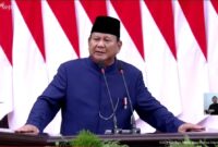 Presiden Prabowo Subianto menyampaikan pidato kenegaraan perdananya sebagai Presiden RI ke-8 usai dilantik. (Foto: Tangkapan layer YouTube Sekretariat Presiden)