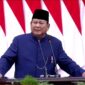 Presiden Prabowo Subianto menyampaikan pidato kenegaraan perdananya sebagai Presiden RI ke-8 usai dilantik. (Foto: Tangkapan layer YouTube Sekretariat Presiden)