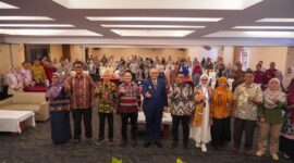 Pj Wali Kota Padang Andree Algamar membuka Lokakarya dan Supervisi Reformasi Pajak Daerah dan Retribusi Pajak Daerah di The Axana Hotel, Kamis (24/10/2024). (Foto: Prokopim Padang)