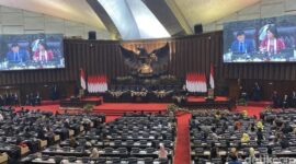 Rapat paripurna ke-3 agenda pelantikan pimpinan MPR RI periode 2024-2029. (Foto: Firda/detikcom)