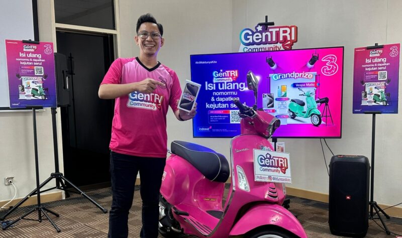 Indosat melalui brand Tri  mengumumkan 8 pemenang program “Gen Tri Community” di wilayah Sumatra. (Foto: Indosat)