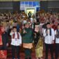Pj Wali Kota Padang Andree Algamar menghadiri Jambore Guru dan Tenaga Kependidikan (GTK) Hebat 2024 di Gedung UPGRISBA Convention Center, Sabtu (9/11/2024). (Foto: Prokopim Padang)