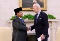 Presiden Prabowo Subianto melakukan pertemuan bilateral dengan Presiden Amerika Serikat, Joe Biden, di Gedung Putih, Washington DC, Selasa (12/11/2024). (Foto: BPMI Setpres/Muchlis Jr)