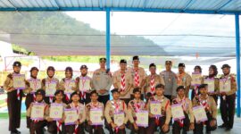 Jambore Ranting Kwartir Ranting Kecamatan Lubuk Begalung Tahun 2024 resmi dibuka di Ampalu Camp, Kelurahan Pegambiran Ampalu Nan XX, Kamis (14/11/2024). (Foto: FB Diskominfo Padang)