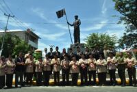 Peresmian monumen Garuda Pramuka di Jalan Ratulangi, Padang. (Foto: Prokopim Padang)