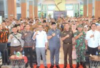 Pembukaan Sosialisasi Gerakan Indonesia Bersatu Bhinneka Tunggal Ika Mendukung Pilkada Serentak 2024 di Kota Padang, di Gedung Bagindo Aziz Chan Youth Center, Senin (11/11/2024). (Foto: Prokopim Padang)