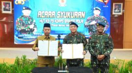 Pemkab Pasbar menghibahkan tanah seluas 26.336 meter persegi untuk pembangunan Mako Kompi 3 Yon B Pelopor Satbrimob Polda Sumbar. (Foto: Diskominfo Pasbar)