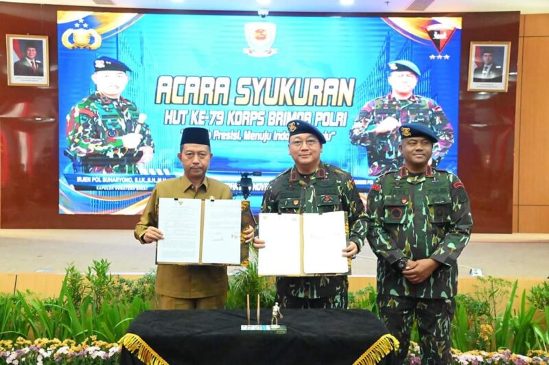 Pemkab Pasbar menghibahkan tanah seluas 26.336 meter persegi untuk pembangunan Mako Kompi 3 Yon B Pelopor Satbrimob Polda Sumbar. (Foto: Diskominfo Pasbar)