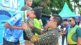 Kejuaraan Golden Black Swimming Championship Sumbar 2024 di Kolam Renang Teratai Padang, Jumat (8/11/2024). (Foto: Prokopim Padang)