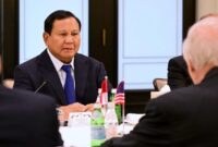 Presiden Prabowo Subianto melakukan pertemuan dengan anggota korporasi The United States – Indonesia Society (USINDO) di Washington DC, Senin (11/11/2024). (Foto: BPMI Setpres/Muchlis Jr)