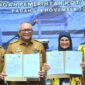 Serah terima pengelolaan bangunan Fase VII dari BPPW Sumbar kepada Pemko Padang, Senin (4/11/2024). (Foto: Porkopim Padang)