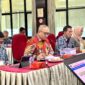 Penjabat (Pj) Wali Kota Padang Andree Algamar menyelesaikan evaluasi triwulan II dari Kemendagri, Kamis (21/11/2024). 