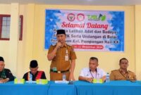 Camat Lubeg Nofiandi Amir membuka Pelatihan Pasambahan Cabiak Siriah, Batagak Gala, Pasambahan Makan dan Pasambahan Urak Selo. (Foto: Ist)