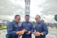 Telkomsel memastikan kesiapan layanan dan jaringan di kawasan utama wisata Jam Gadang, Bukittinggi. (Foto: Dok Telkomsel)