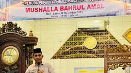 Camat Lubeg Nofiandi Amir mengapresiasi REMUSHBA Komplek Cendana/Jala Utama menggelar kegiatan Mabit, Sabtu (28/12/2024). (Foto: Ist)