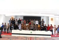 Polresta Padang Panjang menggelar konferensi pers akhir tahun 2024 di Hall lantai III Balai Kota pada Selasa (31/12/2024). (Foto: Diskominfo Padang Panjang)