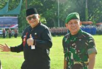 Pj Wali Kota Padang Andree Algamar menghadiri Apel Gelar Pasukan Operasi Lilin 2024, di Lapangan Imam Bonjol, Jumat (20/12/2024). (Foto: Prokopim Padang)