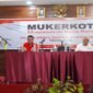 Pj Wali Kota Padang Andree Algamar membuka Muskerkot Kota Padang. (Foto: Prokopim Padang)