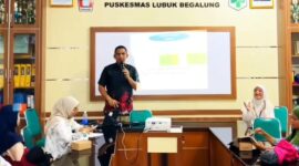 Camat Lubeg Nofiandi Amir menghadiri Kegiatan Evaluasi Program DaGoZi di Puskesmas Lubeg, Sabtu (14/12/2024). (Foto: Ist)