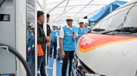 PLN mencatat lonjakan konsumsi listrik di SPKLU sebesar 500% selama Natal 2024 dan Tahun Baru 2025. (Foto: Dok PLN)