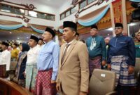 Wakil Ketua DPRD Sumbar, Evi Yandri Rajo Budiman menghadiri rapat paripurna peringatan Hari Jadi Provinsi Jambi ke-68 di gedung DPRD Jambi, Senin (6/1/2025). (Foto: DPRD Sumbar)